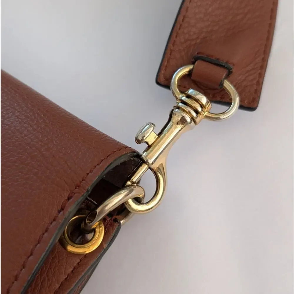 JW Anderson Pierce Brown Leather Medium Handbag Shoulder Bag